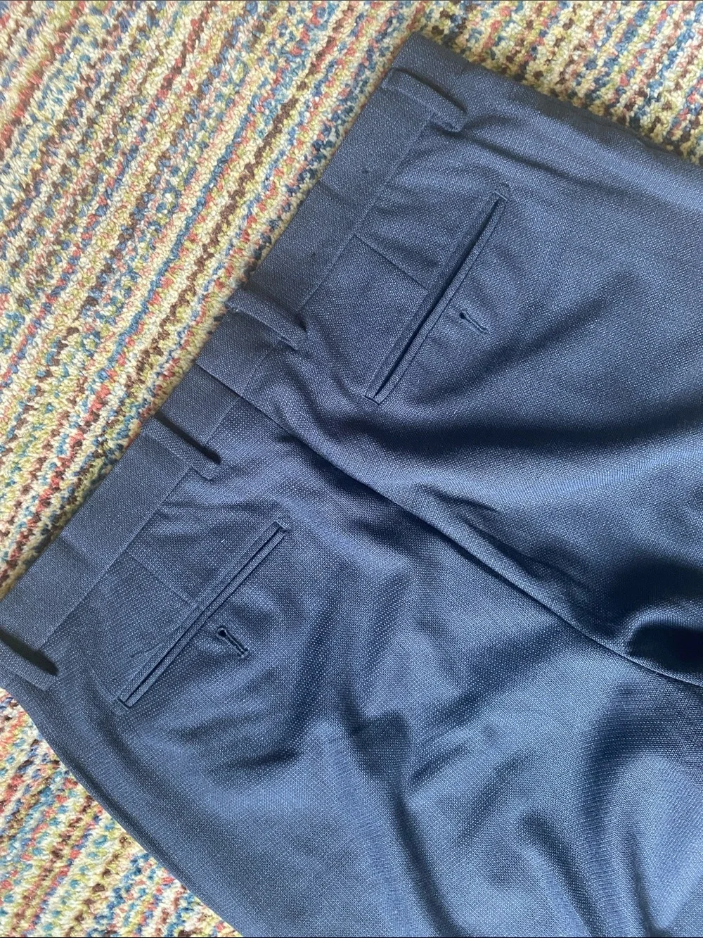Banana Republic Marzotto Navy Modern Slim Fit Dress Pants in Wool 34x30
